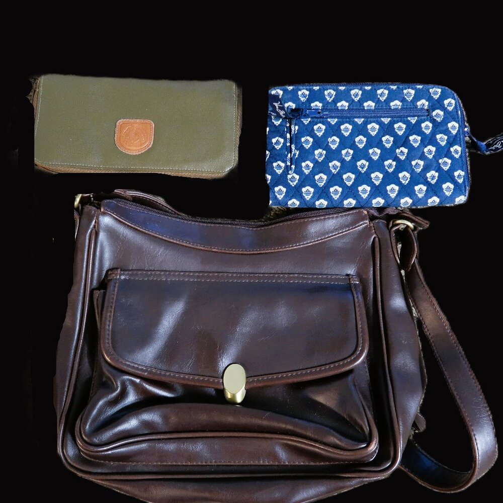 Vintage 3PC Vera Bradley C&B Purse Wallet Bundle Handbag Lot